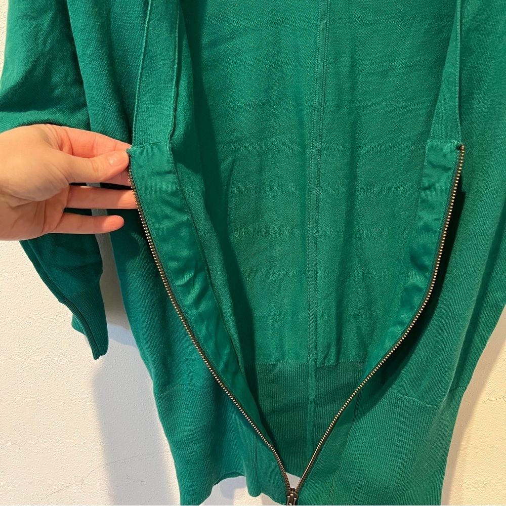 Cabi Banner Sweater Half Sleeve Double Zipper VNeck Knit Cardigan - Picture 6 of 13